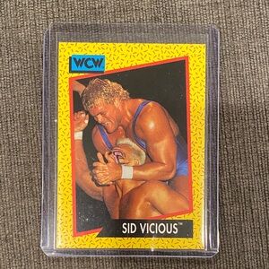 1991 Sid Vicious WCW Wrestling Trading Card      wwe sports baseball cards
